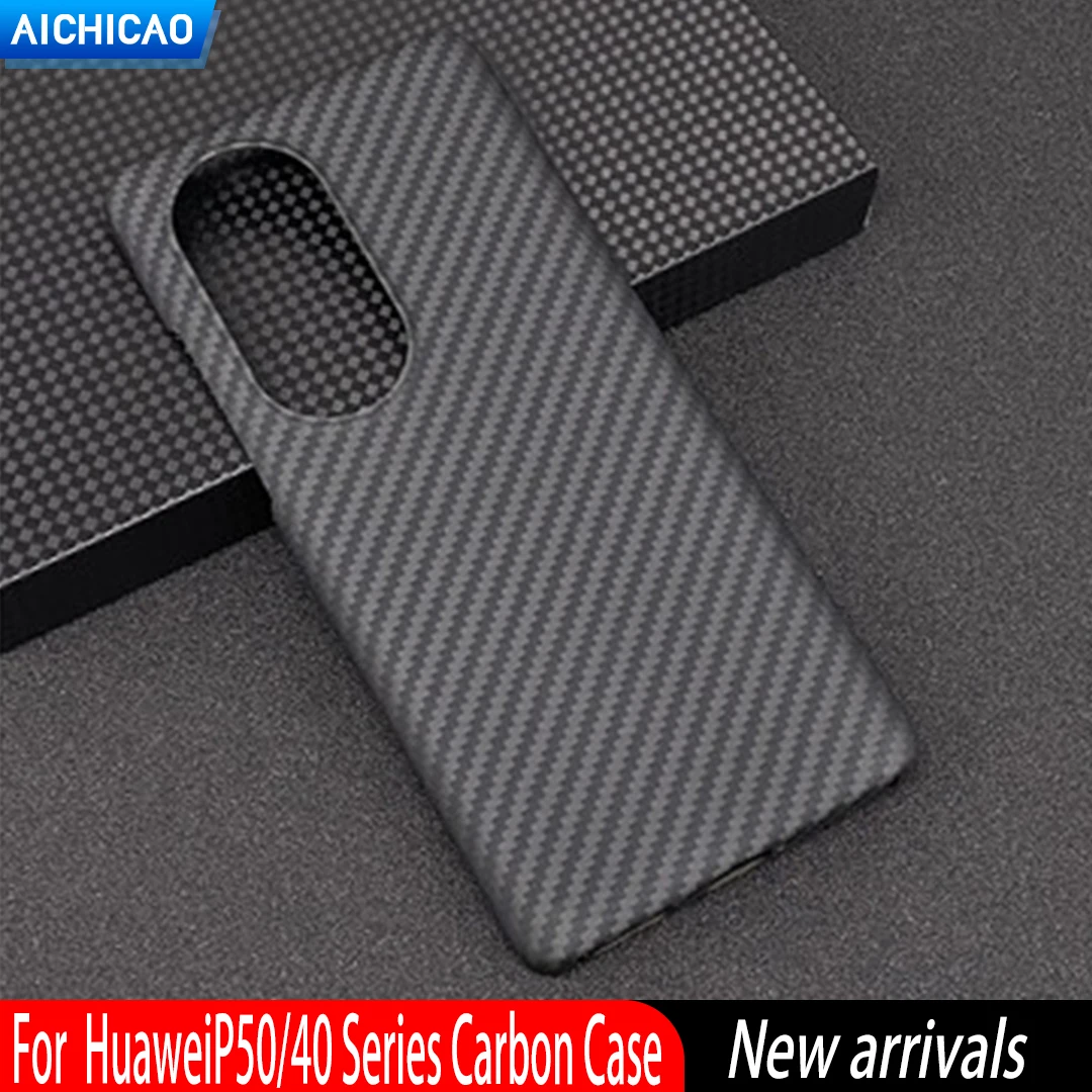 

Acc-Carbon Real Carbon Fiber Phone Case For Huawei P50Pro P50 Case Aramid Fiber Matte Huawei P50 Ultra-Thin Phone Cover