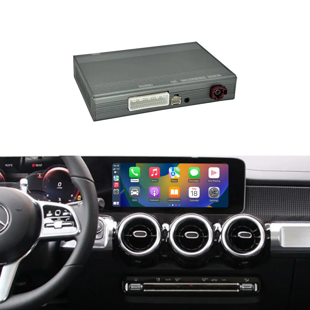 Wireless carplay Android Auto For Mercedes Benz A B GLB GLA CLA  W177 H247 X247 C118NTG6.0 system Reversing Camera Recoder
