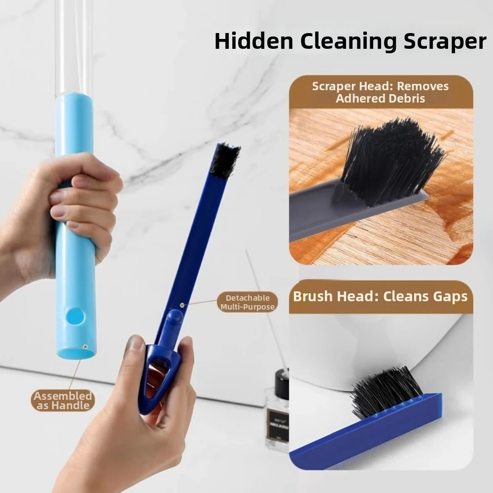 New 3-in-1 Window Scraper with Watering Can Multi-Function Glass Scraper Plastic Crevice Brush Bathroom Mirror Cleaner Home Use
