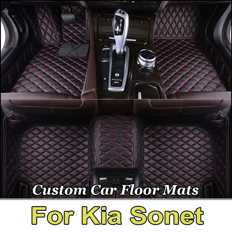 Car Floor Mats For Kia Sonet QY 2020 2021 2022 2023 2024 5saet Water Proof Rugs Car Matt Tapetes Para Automovil Car Accessories