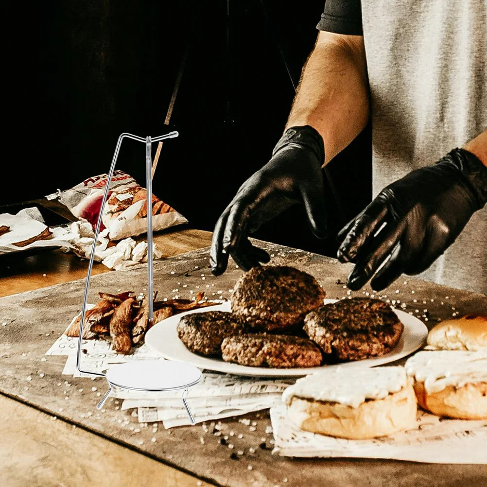 

2 set Stainless Steel Kebab Hanger Barbecue Hanging Rack Skewer Stand For Camping Bbq Grill Food Storage Reusable Kebab Bracket