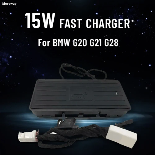 Alfombrilla de carga inalámbrica Moreway para BMW G20 G21 G22 G28 3 4 Series G26 cargador de teléfono soporte móvil carga rápida interior del coche