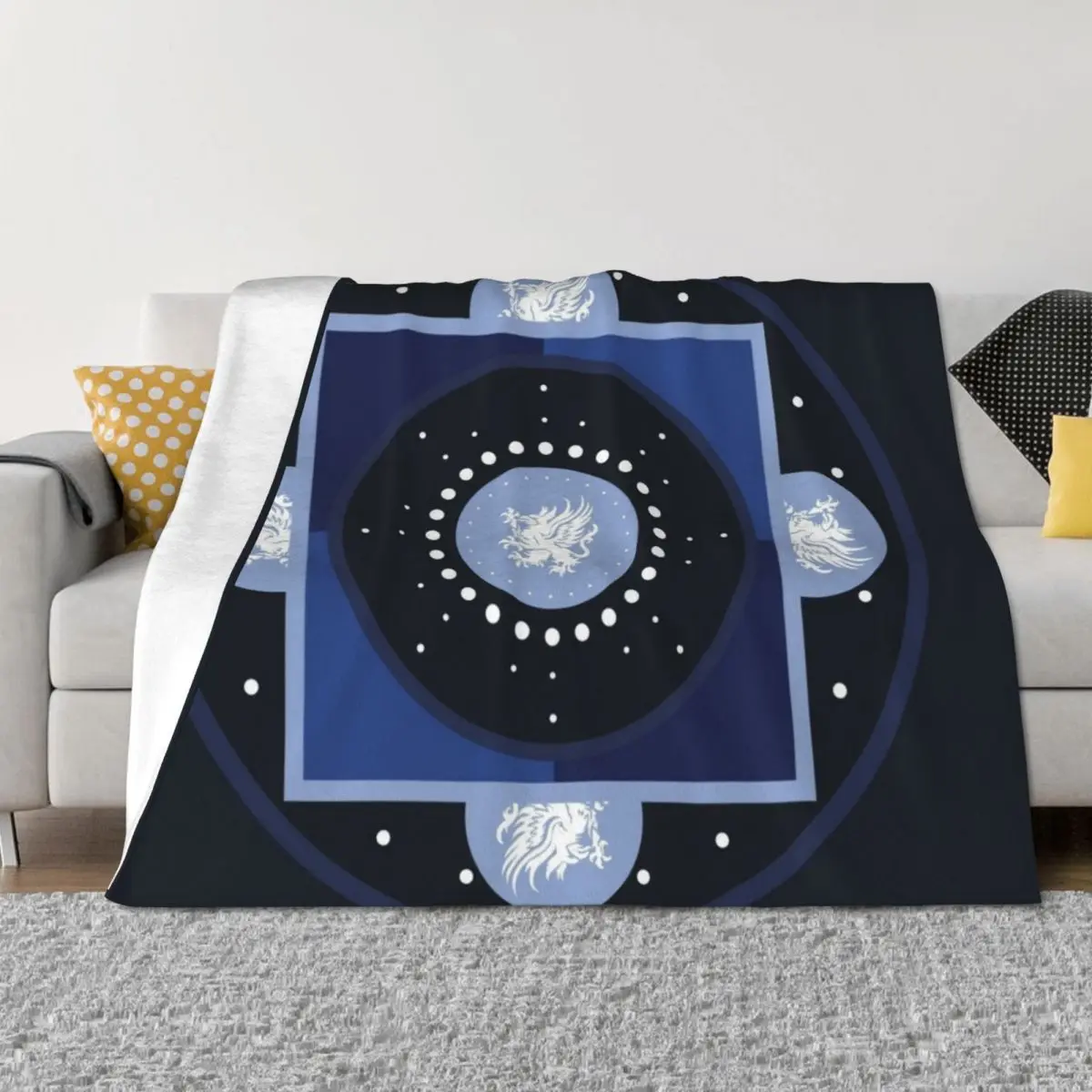 

Grey Warden Mandala - Dragon Age Geometric Art Throw Blanket Soft Plaid Cute Retros cosplay anime Blankets