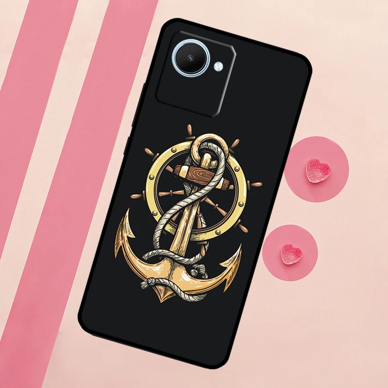 Anchor Sea Beach Case For Realme C53 C55 C35 C33 C31 C30 C25s C21Y C15 C11 GT Neo 5 3T 2T 9 10 11 Pro Plus