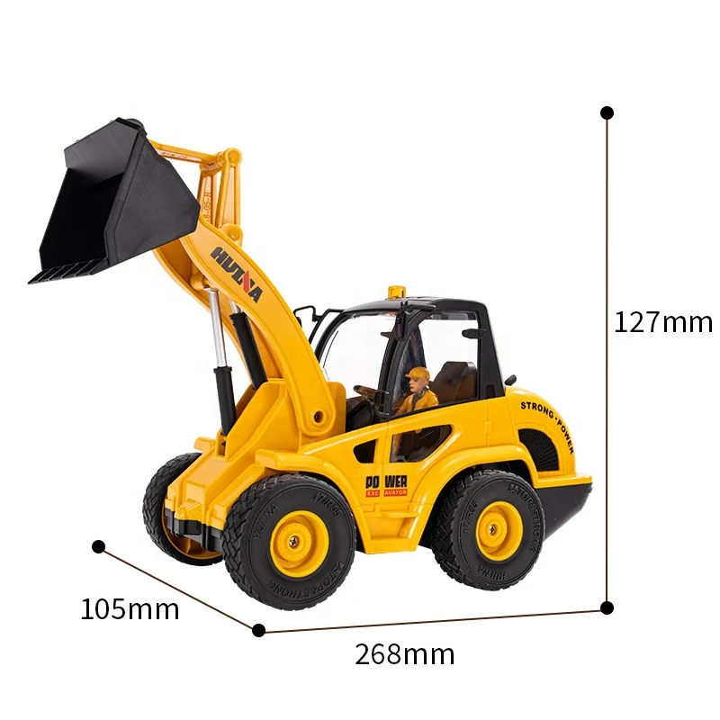 2024 New Huina 1515 1/24 Scale 9 Channels RC Front Loader & Dump Truck  Remote Control Construction Bulldozer Dump Truck