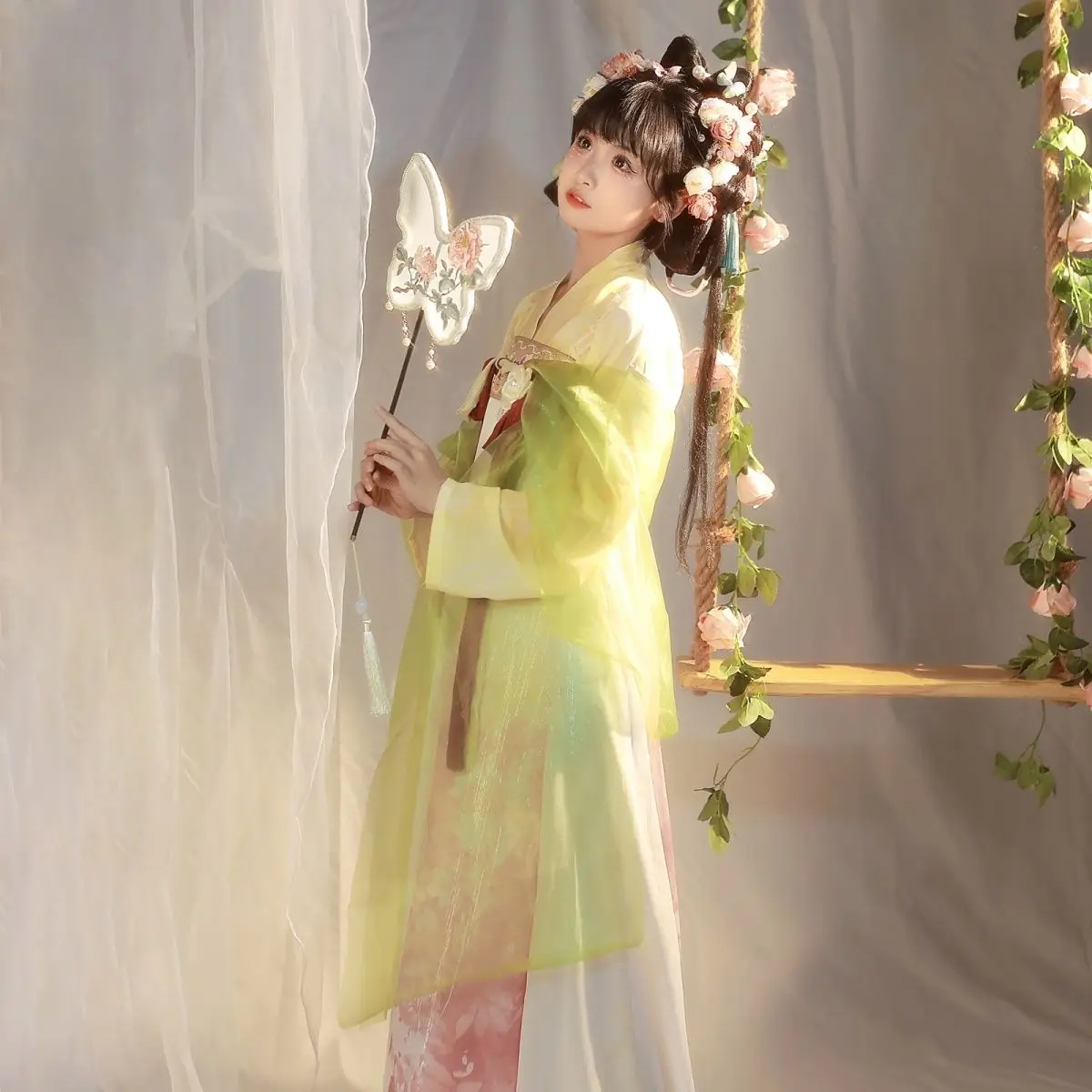 Original Authentic Hanfu for Women, Tang Style Chest-High Ruqun, Chinese Style Lightweight Outfit Perfect for Spring and Summer