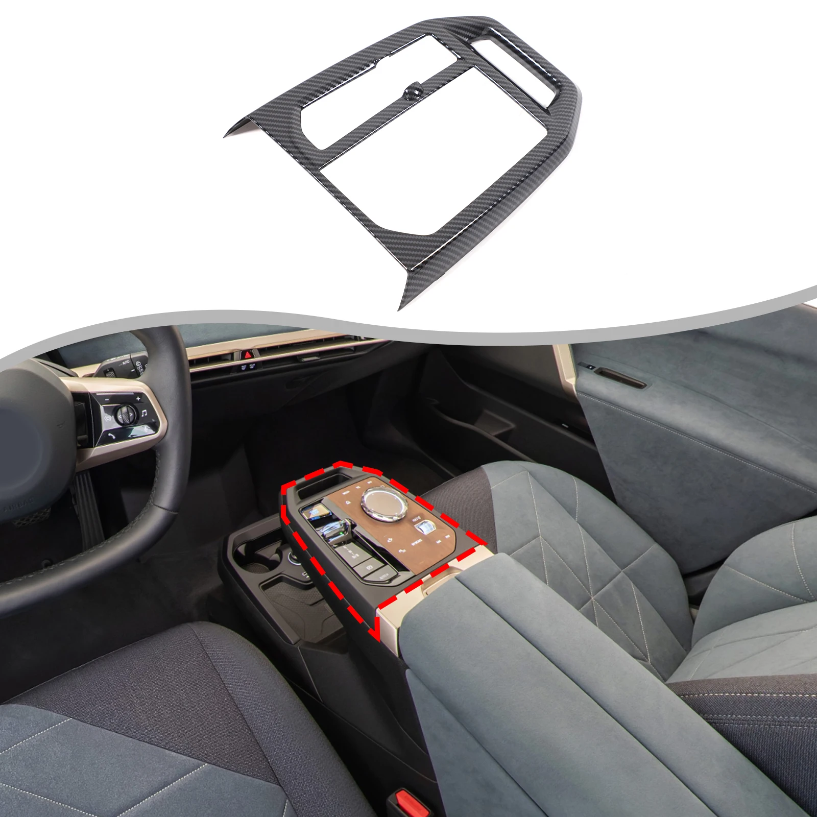 ABS مركز وحدة التحكم والعتاد التحول الإطار ل 2022 2023 2024 BMW iX (المستوردة) G08 والعتاد التحول غطاء Teim اكسسوارات السيارات الداخلية #2