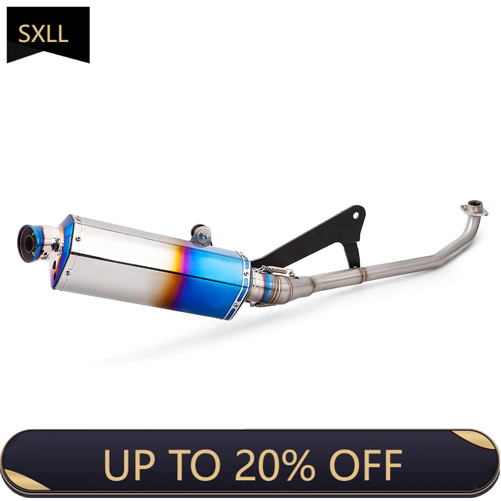

SXLL Modified Cub110 Front Tube Muffler for Crossed Cub110 CC110 Exhaust 2018-2023 Motorcycle Exhaust Escape Full System