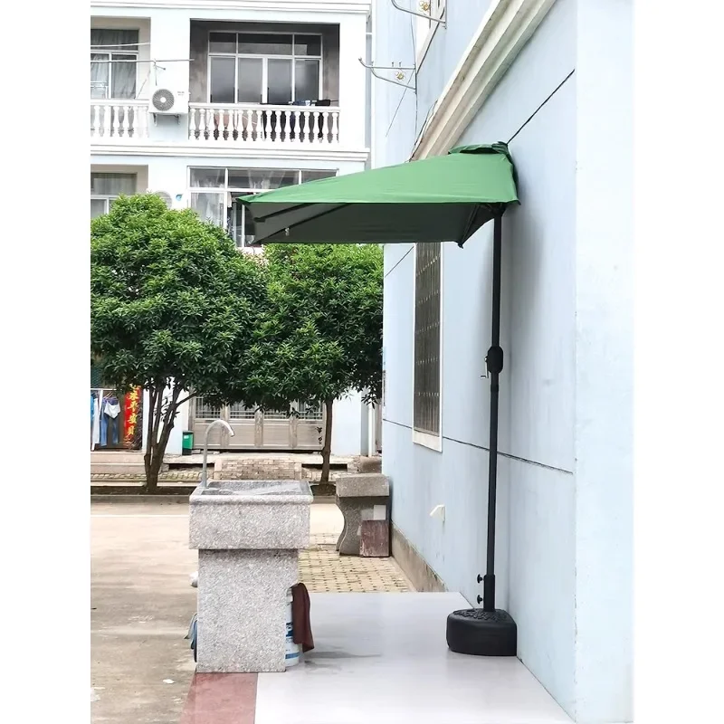 Outdoor half umbrella against the wall parasol garden balcony can be lifted courtyard umbrella outdoor stall awning