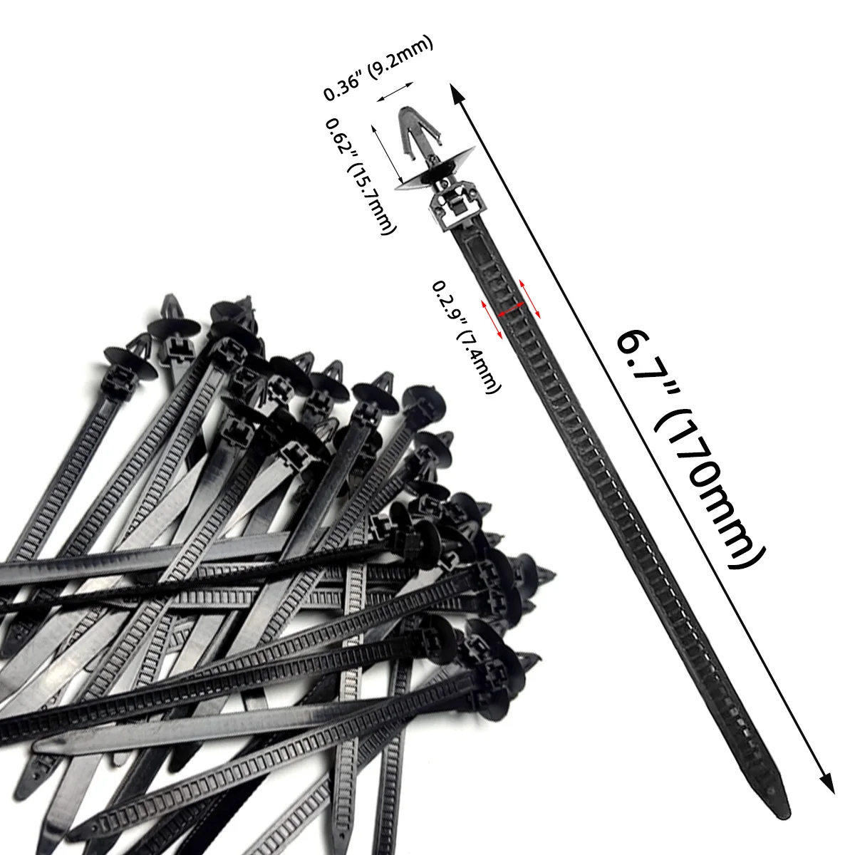 100PCS 50PCS 20PCS 100PCS Wire Harness Fasteners Wire Clamps Zip Ties Automotive Wire Harness Managers Corrugated Zip Ties