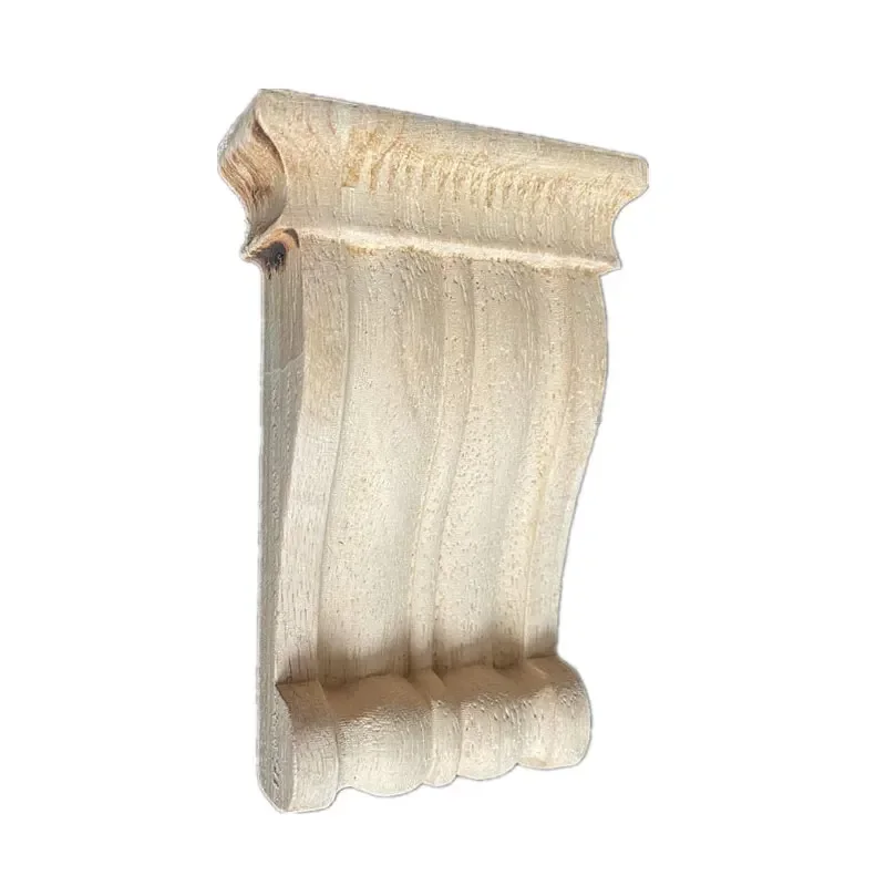 Wood Carved Applique Unpainted Vintage Home Decor Style Fireplace Door God Stage Stigma Pillar Decoration Furniture Legs