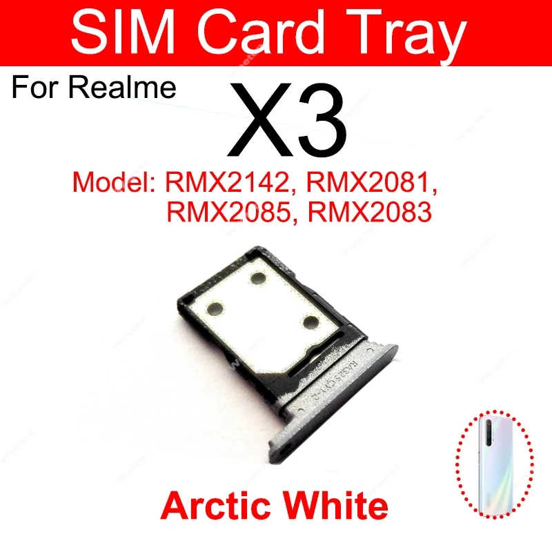 SIM Card Tray For Realme X3 SuperZoom Sim Card Slot Tray Holder Adapter Replacement Parts