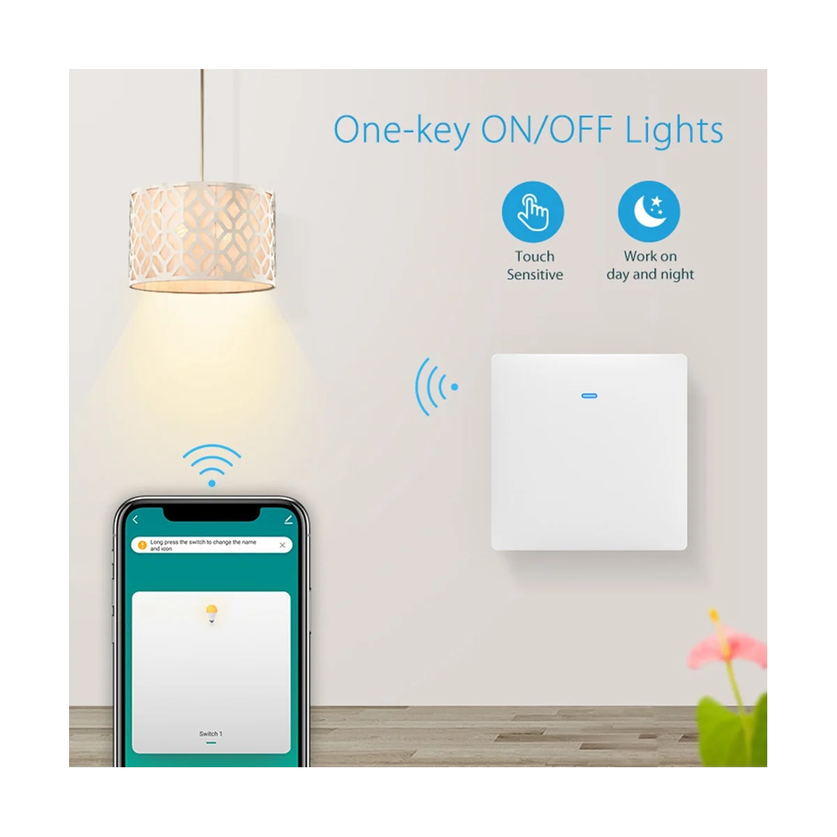 NEO Tuya Wifi Smart Europe One Way Mechanical Light Control Multifunction Switch Tuya Wifi EU Light Switch