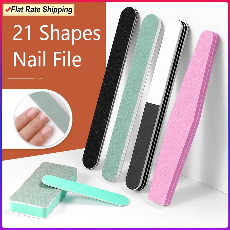 

Buy in Bulk Pay One Shipping Fee Only 1 Piece Mutli Shape Nail Files 100/180 Grit Nail Buffer Smooth Shiner Sanding Nail File