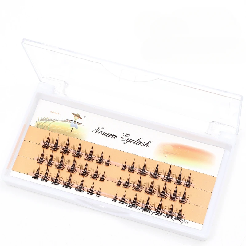 

Segmented Extension Natural Slender Cross Simulation Thick Fish Tail Single Cluster Hair Soft Curly Swallow Tail False Eyelashes