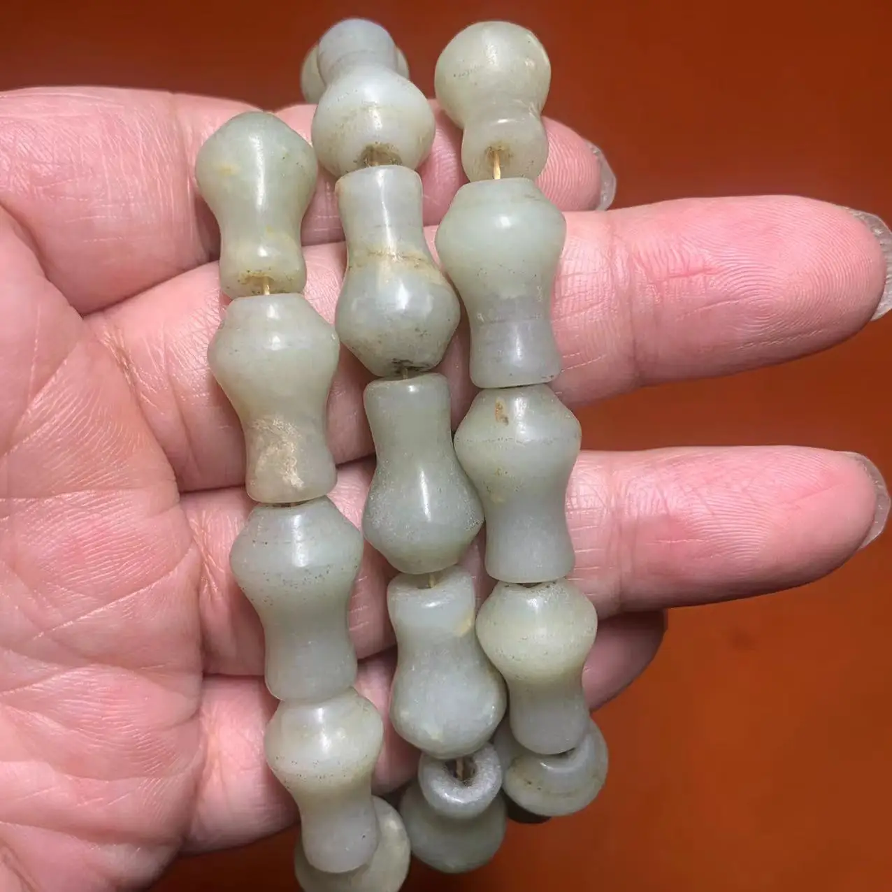 

1pcs/lot natural hetian ancient jade handmade necklace happiness longevity auspicious cyan luster precious jewelry Collection