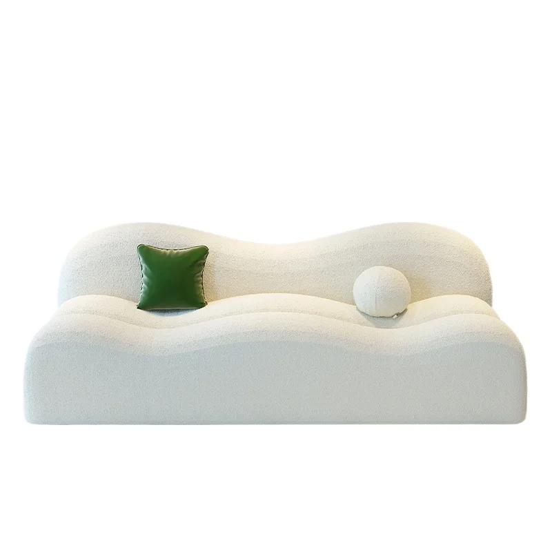 

Cream wind sofa, living room small apartment Internet celebrity designer special-shaped creative beauty