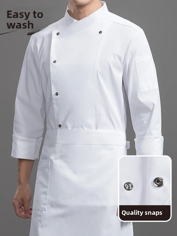 Uniforme de Chef Unisex de algodón de manga larga Otoño Invierno restaurante Hotel ropa de trabajo chaqueta de Chef
