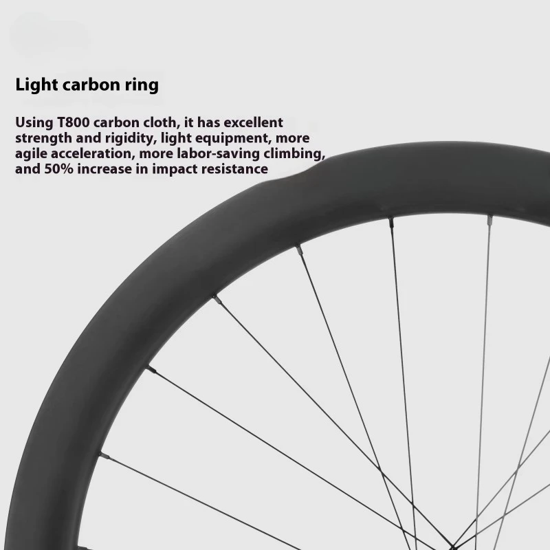 R180Sl 36-Tooth Ultra-Light Carbon Fiber Bicycle Wheel Set 50mm Frame 11-12 Speeds Front 2 Rear 4 Bearings Disc Brake