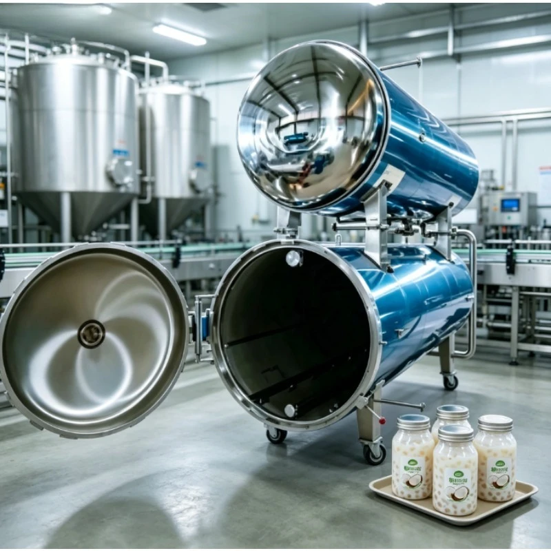 Industrial automatic high-temperature stainless steel autoclaves for food processing, canned fish, and pet food