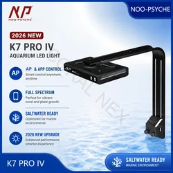 2026 New V4 NooPsyche K7 PRO IV 100W AP App Controlled Full Spectrum Marine LED Light for Saltwater Coral Reef SPS LPS