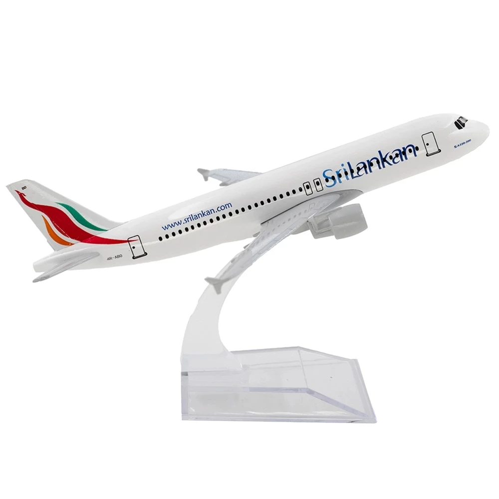 1/400 Scale Aircraft Sri Lankan Airlines Airbus A320 SriLankan 16cm Alloy Plane Model Toys Children Kids Gift for Collection