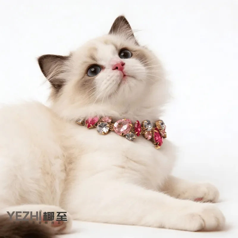 Spot wholesale pet full diamond crystal collar cat dog gem necklace cross-border e-commerce popular pet accessories wholesale