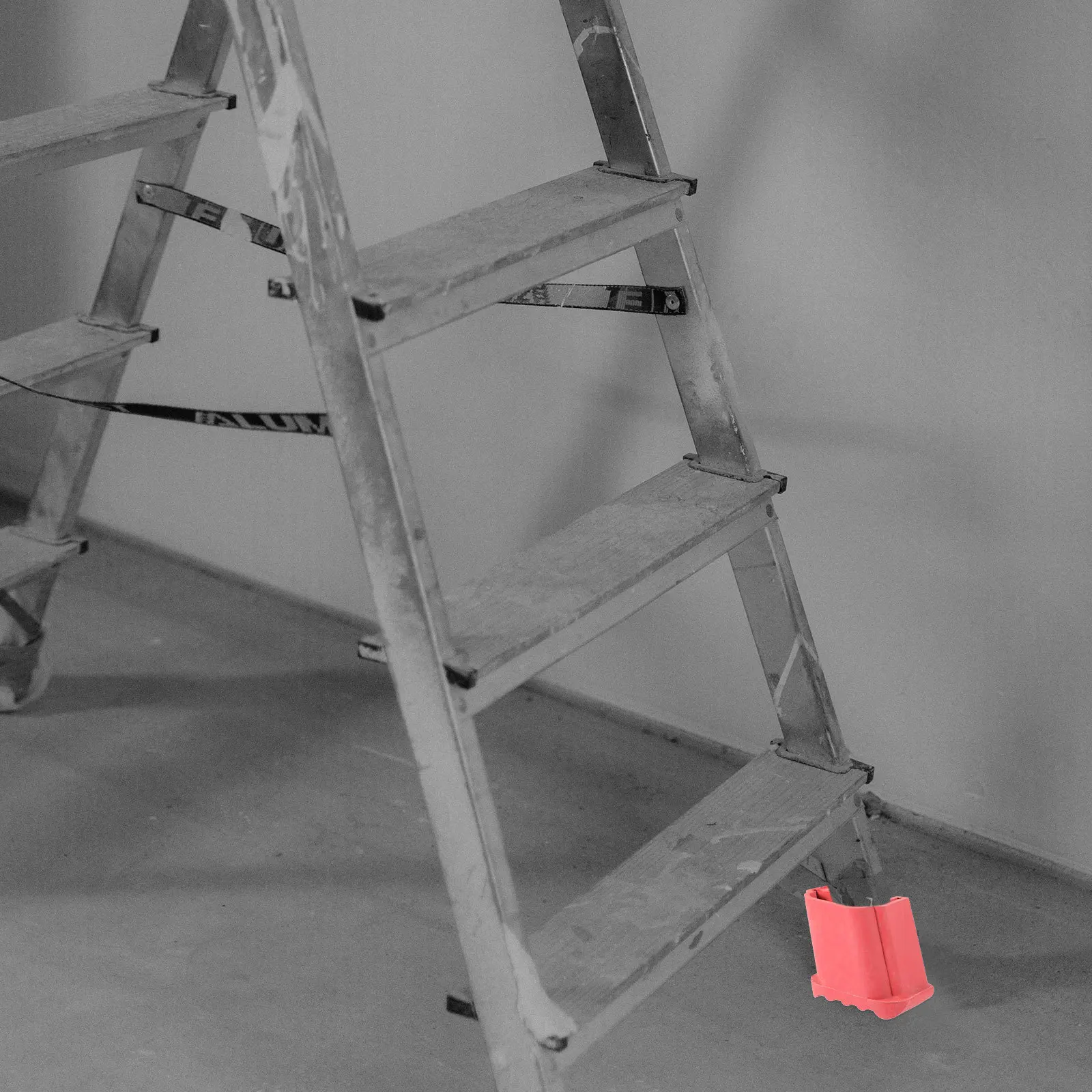 4 قطعة أقدام سلم غير قابلة للانزلاق يغطي المهنية المطاط سلم منصات واقية حصيرة قبضة مستقرة لخطوة تمديد رفع #2