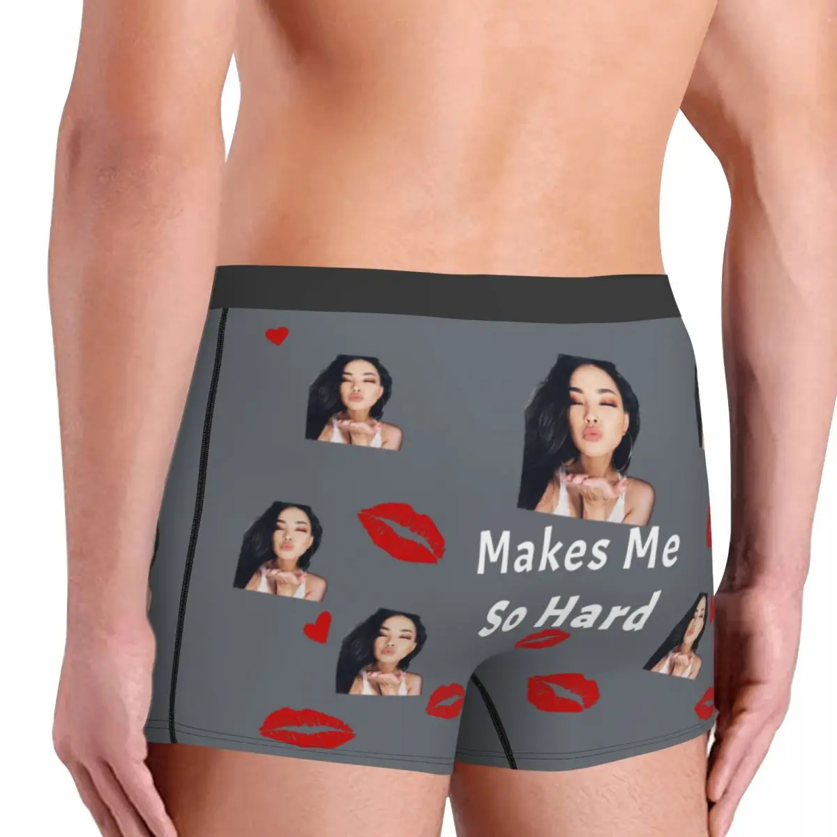 Custom Underwear Shorts Personalized Boxer Briefs Photo Face for Men Boyfriend Romantic Gifts for Husband from Wife Adult Humor