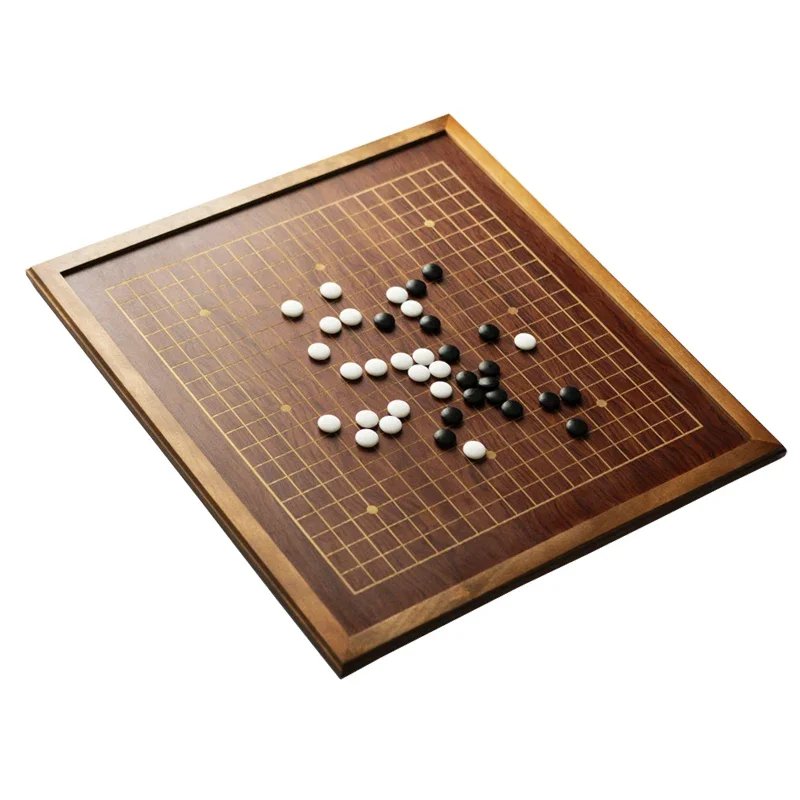 Peach blossom core solid wood hemming Go Gobang Yunzi Chinese chess Go two-in-one board Xiangqi three-purpose chess