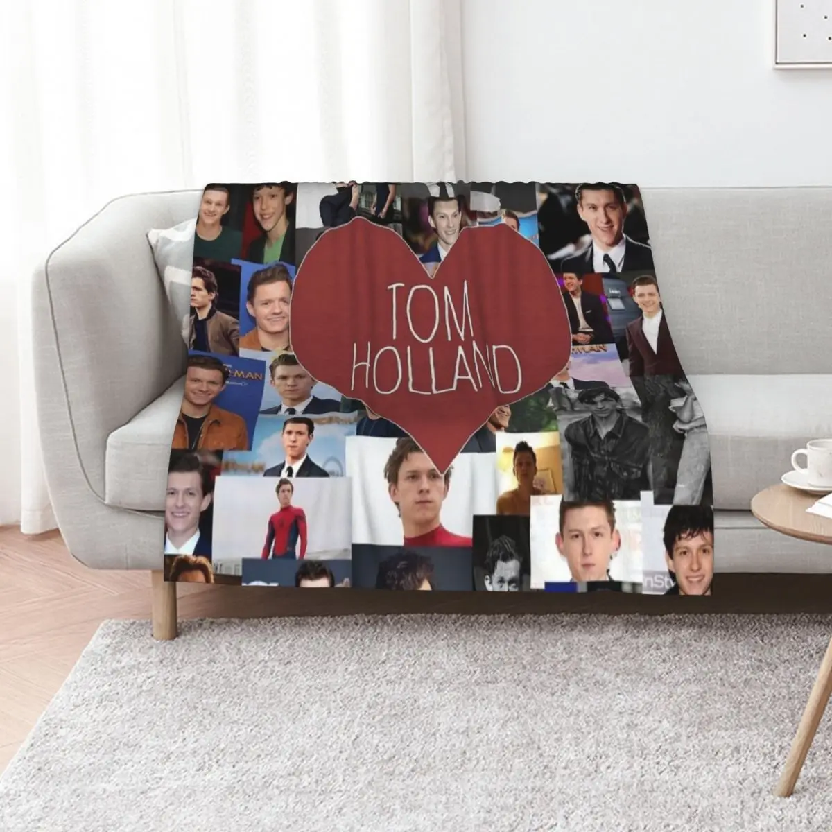 

tom holland blanket/stickers Throw Blanket Furrys wednesday Soft Beds Nap Blankets