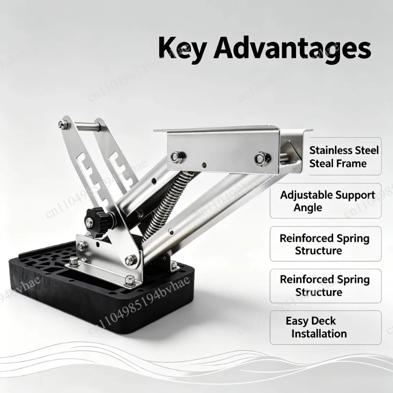 304 Stainless Steel Marine Engine Bracket with Plastic Panel, Outboard Motor Mount Bracket, Yacht & Vessel Hardware Accessories