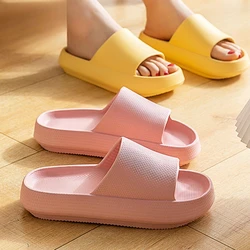 Eva Summer Women Fashion Slippers Thick Sole Outdoor Non-Slip Rubber Slippers Indoor Soft Sole Couple Sandals Male Beach Shoes