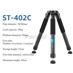 Compact Carbon Fiber Tripod Portable Professional Bird Watching Landscape Outdoor Travel Photography Stand ST402C