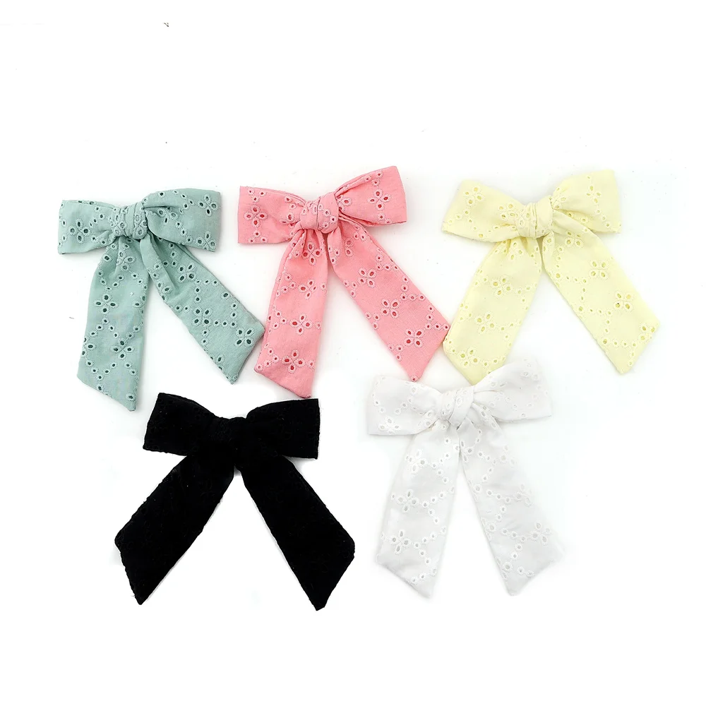 Cotton 3D Hollow bow Hairband Hole Hole bow Knot Hair Clip Stylish Hair Accessories for Women and girl band