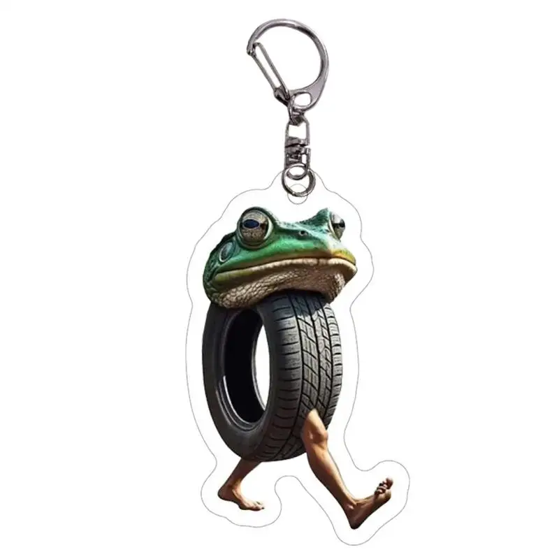 2D Acrylic Keychains Backpack Pendant Key Chain For Handbag Purse Accessories Animal Keychain Standing Charm Pendant For Luggage