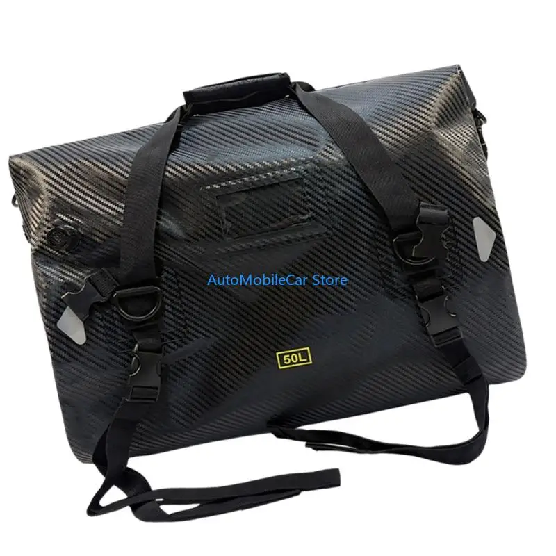 G8TE Motorcycle Tail Bag With Reflective Strips Motorbike Luggage Backpack Enduring