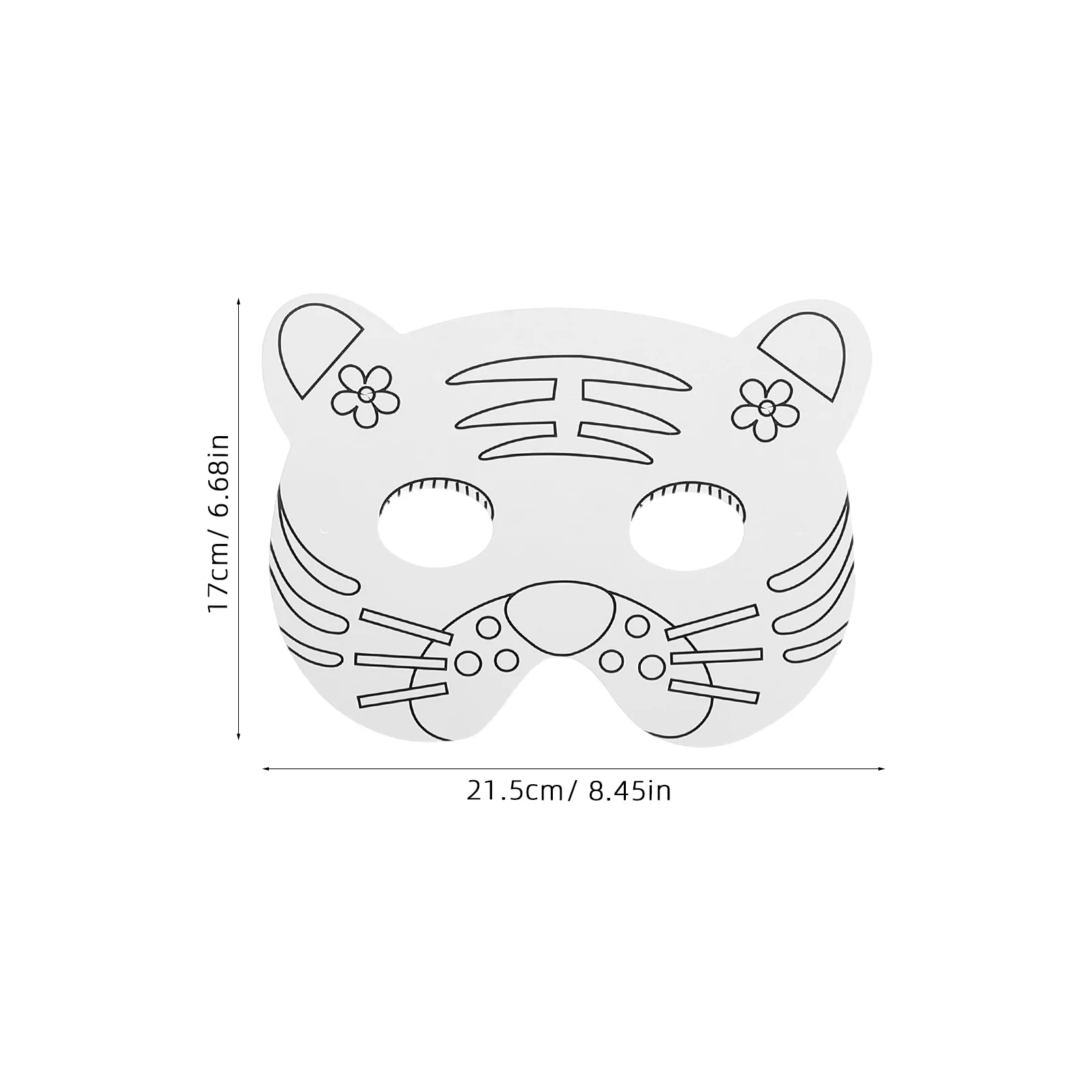 หน้ากากแฟนซีสำหรับงานปาร์ตี้ 10 ชิ้น ทำจากกระดาษ ตัดแบบไดคัท สำหรับเด็ก แต่งคอสเพลย์ ระบายสีได้ รูปสัตว์