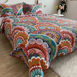 1PC Bedspread Washed Cotton Bed Cover Summer Quilt Twin Queen Coverlet Single Double Bed Sheet Printed Blanket No Pillowcase