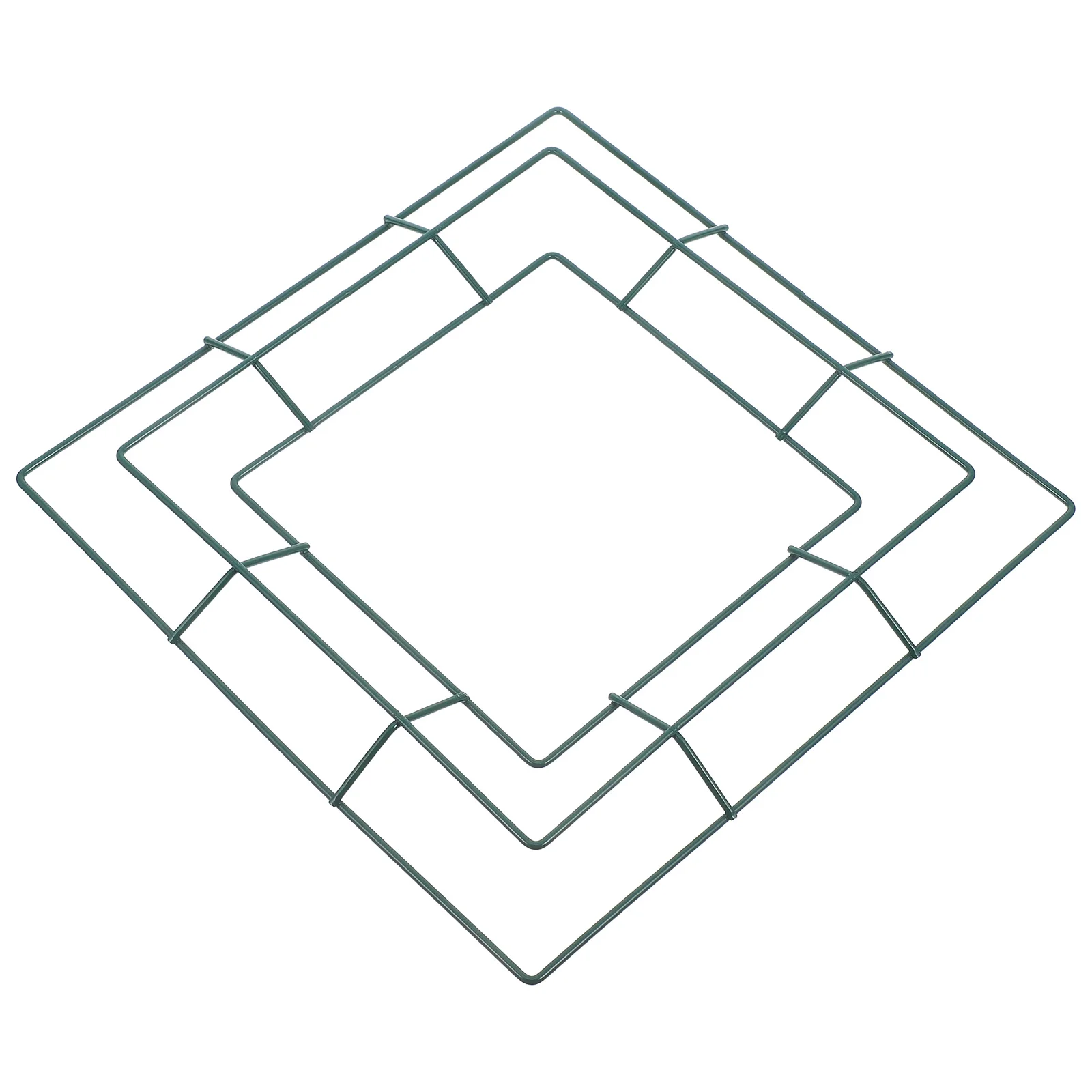 1 قطعة إكليل الحديد الإطار مربع معدن زهرة ترتيب الرف Diy بها بنفسك إكليل صنع معلقة جارلاند ديكور لوازم الحفلات #6