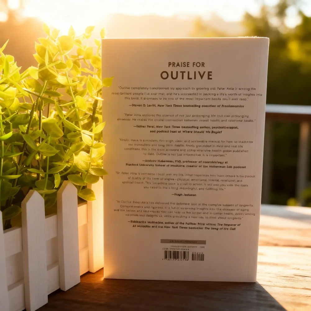 Outlive By Peter Attia The Science And Art Of Longevity Paperback Book In English Knowledge Adult Children Birthday Gift