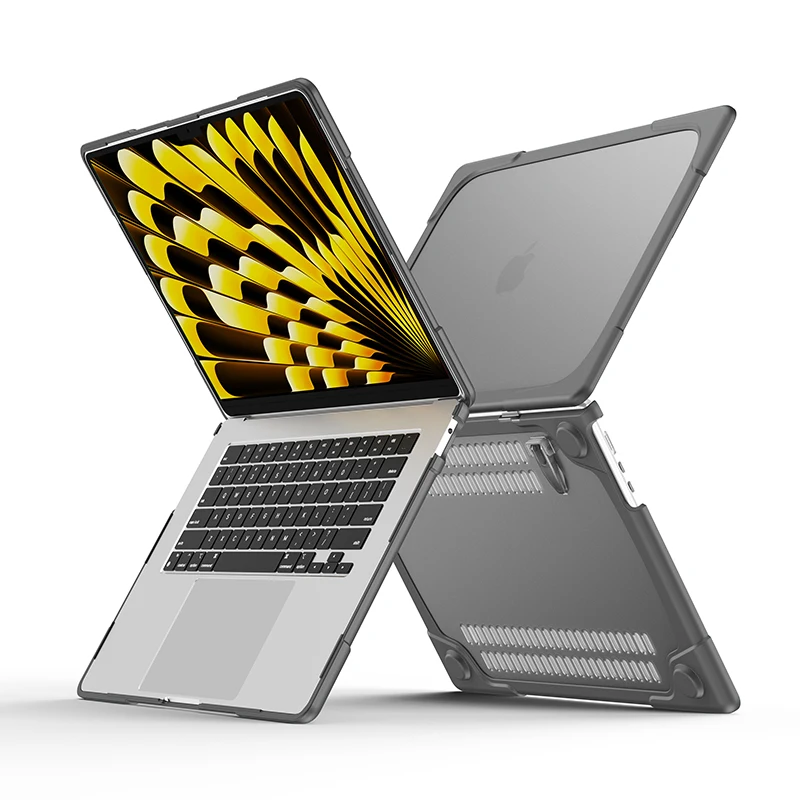Case For Apple MacBook Air 15 inch M2 2023 A2941 M3 2024 A3114 Laptop Case Stand Holder Anti-scratch Protective NoteBook Cover
