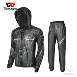 WEST BIKING Waterproof Cycling Raincoat Men Women Reflective  Jersey Electric Bicycle MTB Road Bike Jacket Sport Clothing