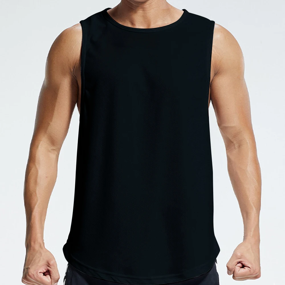 Men Summer Fitness Tank Tops Gym Workout Fitness T-Shirt Breathble Undershirts Sport Male Musle Sleeveless Vest Top