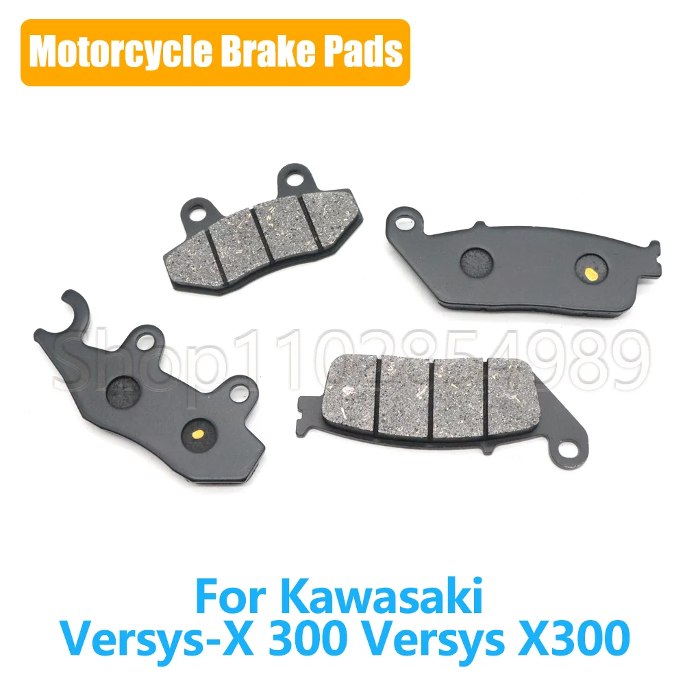For Kawasaki Versys-X 300 Versys X300 X-300 X 300 Motorcycle Front Brake Pads Rear Pad Disc Brake Pads Accessories