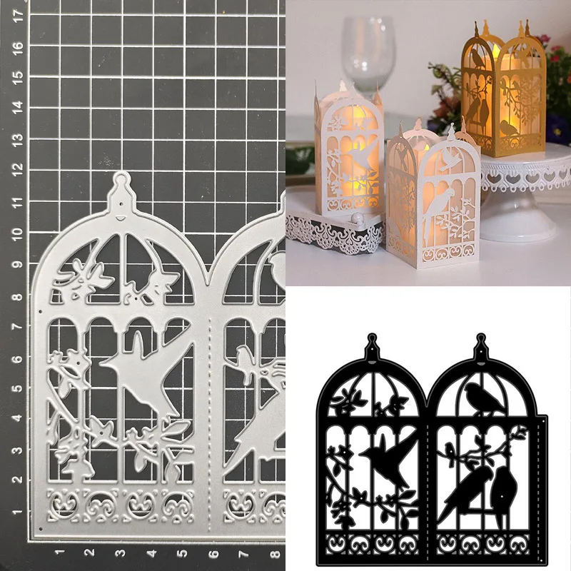 

Birdcage Metal Cutting Dies Stencil Scrapbook Diy Album Stamp Paper Card Embossing Decor Craft Knife Mould