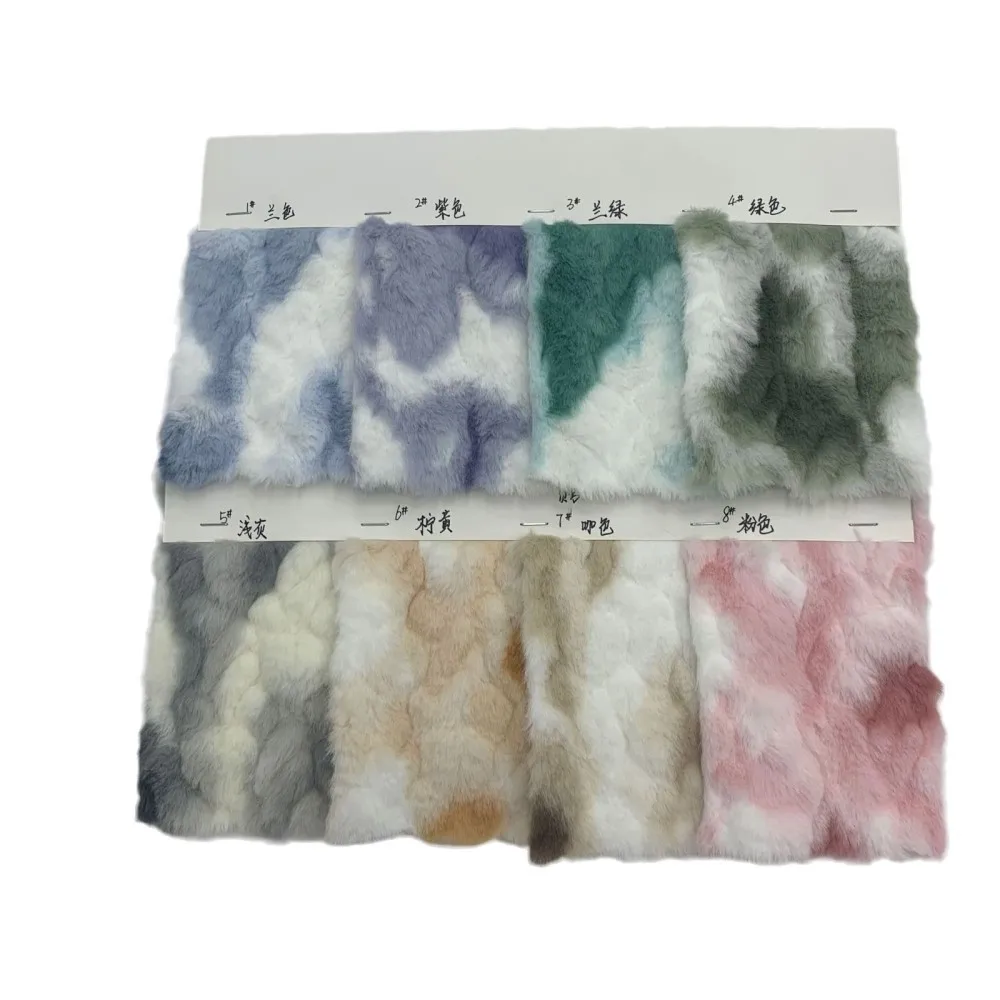 

Imitation Rabbit Fur Soft Plush Fabric 100% Polyester Printed Fabric DIY Fashion Clothing Sewing Material 160x90cm Mink Velvet