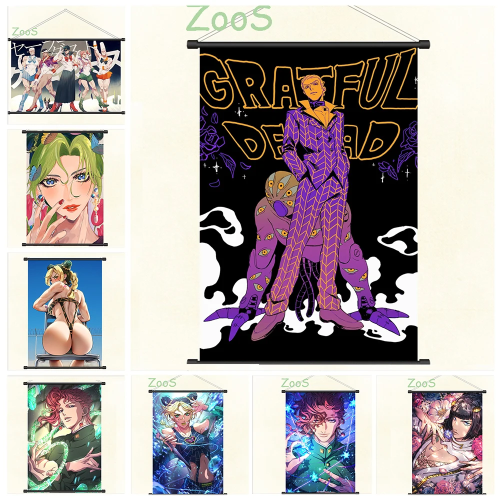 

JoJo's Bizarre Adventure Jolyne Decoration Picture Mural Anime Scroll Painting Cartoon Comics Poster Canvas Wallpaper Prints