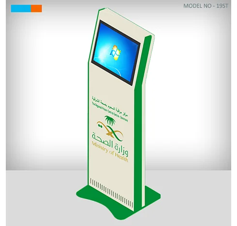 Snappy 21.5 32-Inch Queue Management System Arabic French Multi-Language Ticket Dispenser Floor Standing Self-Service Kiosk