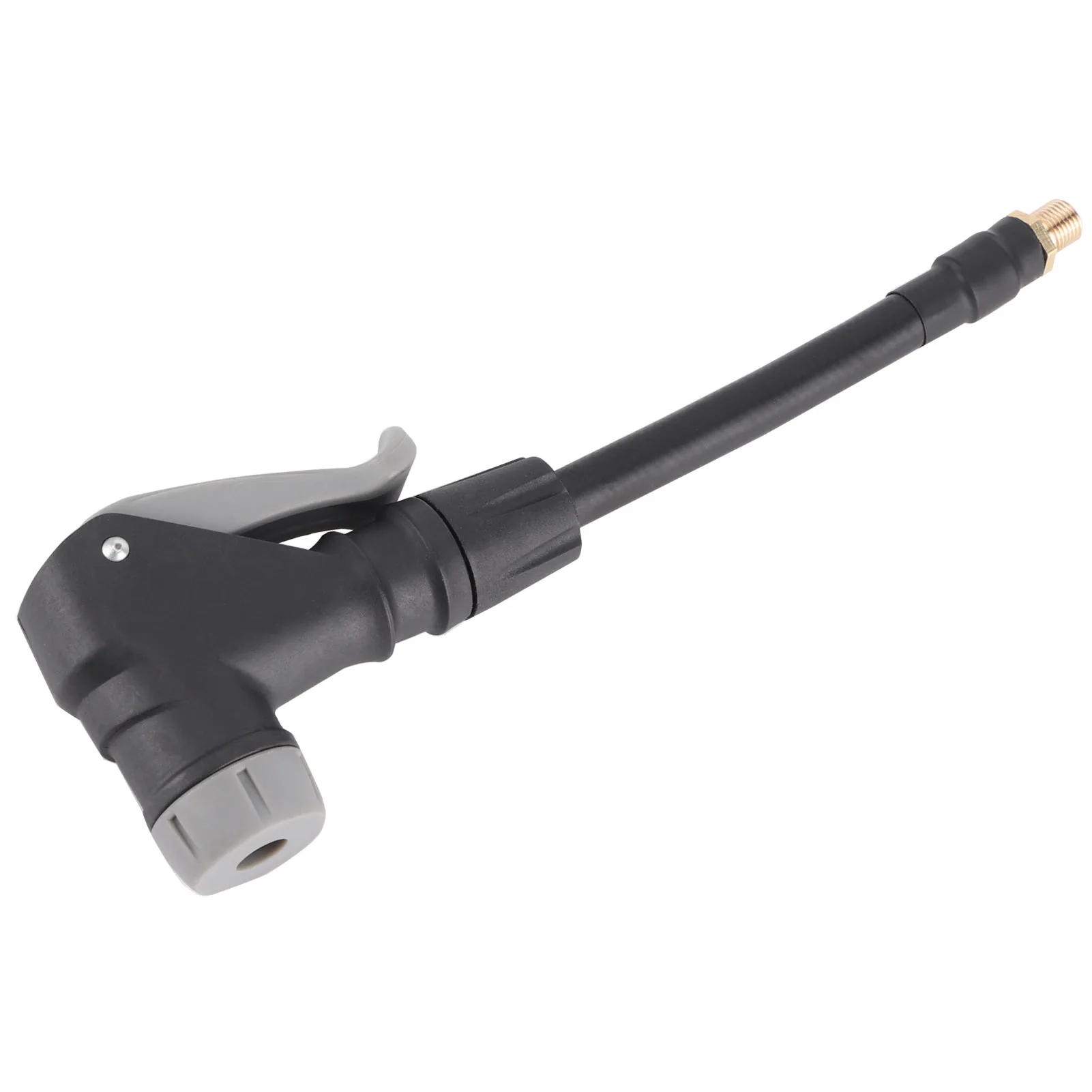 Air Compressor Adapter 2‑In‑1 Tire Inflator Hose Adapter Air Chuck Rubber Extension Tube for  French Tire Valve